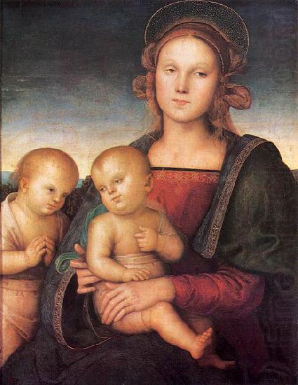 Madonna with Child and the Infant St John, Pietro Perugino